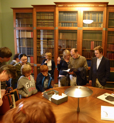 Following the lecture visitors enjoyed an archive display in the Lyell Room